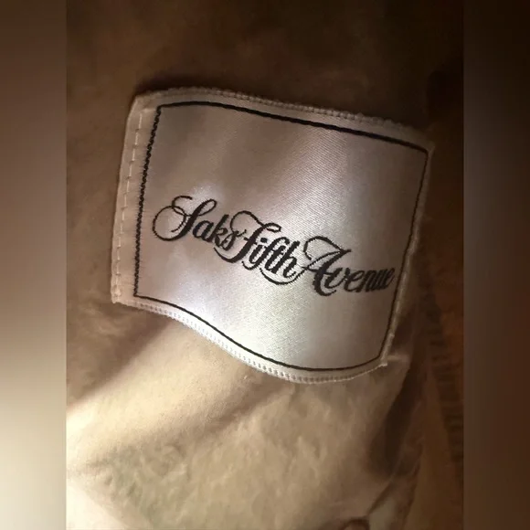 Vintage Saks Fifth Avenue Tan Trench Coat with Belted Waist - Picture 8 of 9